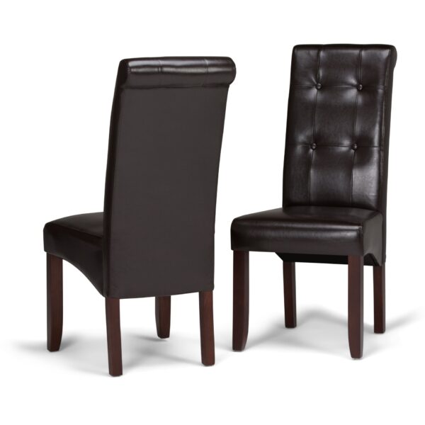 Cosmopolitan - Deluxe Tufted Parson Chair (Set of 2) - Tanners Brown