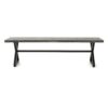 Modern Outdoor Aluminum Dining Bench With Steel Frame - Gray / Black - Image 5