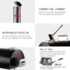 Pizza Oven Outdoor 12" Automatic Rotatable Pizza Ovens Portable Stainless Steel Wood Fired Pizza Oven Pizza Maker With Built-In Thermometer Pizza Cutter Carry Bag - Black - Image 10