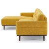 Ella - L Shaped Linen Left Sectional Couch - Yellow - Image 2