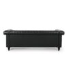 3 Seater Contemporary Design Sofa - Black - Image 9
