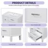 Bathroom Vanity With Ceramic Sink, Flip Out Drawer Design For Plumbing, Soft Close Drawers - White - Image 6