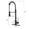 Modern Industrial Style Kitchen Faucet With Pull Down Sprayer Single Handle Stainless Steel - Matte Black - Image 3