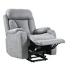 35.4" Electric Power Lift Recliner Chair, Fabric Recliner Chair, Home Theater Seating, Living Room Chair, Side Pocket, Remote Control - Light Gray - Image 14