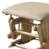 Rehan - Microfiber Glider Chair With Ottoman - Taupe - Image 2