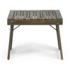 Temptation - Outdoor Foldable Side Table With Slat Design - Gray - Image 5