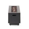 Modern Outdoor Iron Propane Fire Pit, 50, 000 Btu, Sleek Design - Brown / Gold - Image 13