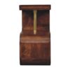 S Curve Brass Bedside Table - Dark Brown - Image 8