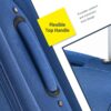 Softside Luggage Expandable 3 Piece Set Suitcase Upright Spinner Softshell Lightweight Luggage Travel Set - Blue - Image 3
