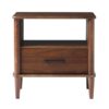 Transitional Solid Wood Spindle Nightstand - Walnut - Image 2