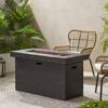 Custer - Rectangular Fire Pit 50, 000 Btu Magnesium Oxide - Brown - Image 7