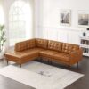 Lucco - Left Facing Sectional - Cognac Tan - Image 2