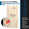 0.82 Cubic Ft Left Open Biometric Wall Safe - Image 10