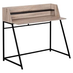 Computer Desk For Home Office, Laptop, Storage Shelves, Contemporary & Modern - Taupe