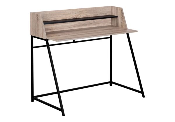 Computer Desk For Home Office, Laptop, Storage Shelves, Contemporary & Modern - Taupe