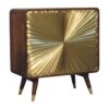 Avora - Brass Embossed 2 Door Cabinet - Brown / Golden - Image 2