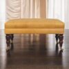 Buffalo - Leather Ottoman With Castor Legs - Caramel - Image 9
