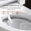 Smart 1 Piece Bidet Toilet With Warm Air Dryer Heated Seat LED Night Light Auto Open / Close - White - Image 5