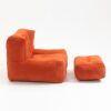 Fluffy Bean Bag Chair, Comfortable Bean Bag For Adults And Children, Super Soft Lazy Sofa Chair With Memory Foam And Ottoman, Indoor Modern Focus Bean Bag Chair For Living Room, Bedroom, Apartment - Red - Image 13