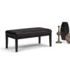 Lacey - Tufted Ottoman Bench - Distressed Black - Image 7