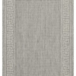Sunshine - 5'3" X 7'3" Indoor, Outdoor, Area Rug Polypropylene - Silver
