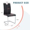 (Set of 4) Material Bow Shaped Chairs Perfectly Integrated Into Industrial And Modern Home Design - Black - Image 3