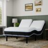 Copper Lux - 14" Split Top California King Plush Memory Foam Mattress With Phase Change Cooling Fabric - White / Gray - Image 6