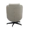 Piran - Twilight Top Grain Leather Accent Chair And Ottoman With Swivel - Gray - Image 6