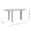 Melvin - Modern Oak Oblong Oval Console Desk - Cafe Brown Oak - Image 9
