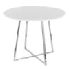 Cosmo - Canary Contemporary Dining Table - Chrome / White - Image 3