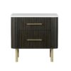 Clayten - Marble Top Nightstand - Espresso - Image 4