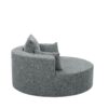 360° Swivel Chair Accent Barrel Chair Swivel Round Sofa Chair With 3 Removable Pillows For Living Room, Office And Hotel - Gray - Image 19