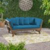 Ottavio - Convertible Sofa Daybed With Water Resistant Cushions - Gray / Teal - Image 6