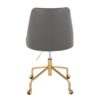 Marche - Contemporary Adjustable Office Chair With Casters - Gold / Gray - Image 4