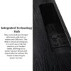 Transitional Reeded Desk With Hutch And Drawers Plus Tech Management - Black - Image 12