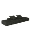 Modern Oversized Modular Sectional Sofa With 2 Ottoman And 2 Seat, Sparkling Chenille Fabric Soft Cushion Sofa With 4 Pillows, 4 Pieces Diy Combination Tufted Sofa, No Assembly Required - Black - Image 20