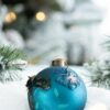 Christmas Ball Ornaments, Glass Decorative Hanging Ball Christmas Tree Ornaments For Holiday Party Decorations (Set of 6) - Blue - Image 4