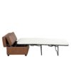 Twin Size Folding Ottoman Sleeper Bed With Mattress Convertible Guest Bed - Brown - Image 13