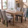 Nikki - Modern, High-End Tufted Solid Wood Contemporary Velvet Upholstered Dining Chair With Wood Legs Nailhead Trim (Set of 2) - Gray - Image 15