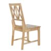 Topmax - 5 Piece Rustic Extendable Dining Table Set Round Trestle Table And 4 Cross Back Dining Chairs For Kitchen, Dining Room - Natural - Image 23
