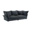 Modern Comfy Upholstered Sofa Cloud Couch, Deep Seat Couches With Multiple Large Soft Pillows, Convertible Deep Seat Chaise Langue For Living Room - Gray - Image 12