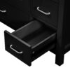 Bathroom Vanity With Ceramic Sink Combo, Abundant Storage Cabinet 2 Soft Close Doors And 5 Drawers - Black - Image 15
