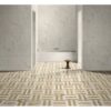 Elegant And Waterjet Polished Marble Tile For Floor And Wall Stone - White / Gold - Image 2