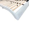 Queen Size Upholstered Platform Bed Frame With LED Lighting, Bluetooth Connection To Play Music Control, Backrest Vibration Massage, Curve Design, Wood Slat Support - White - Image 10