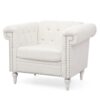 1 Seater Sofa - White - Image 4
