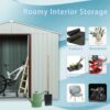 Outdoor Metal Storage Shed Yx48 - White - Image 4