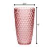 Leading Ware Diamond Cut Acrylic Glasses Drinking (Set of 4), 19Oz, Bpa Free - Pink - Image 2
