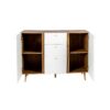 Sideboard Buffet Cabinet With 3 Drawers & 2 Doors, Buffet Cabinet With Adjustable Shelves For For Living Room Dining Room Hallway, Kitchen - White - Image 10