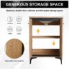 Modern 24" Bathroom Vanity Base With Basin And Storage Cabinet - Oak - Image 6
