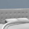 Queen Size, Bed Headboard Only, Upholstered, Durable Construction Transitional - Gray - Image 3